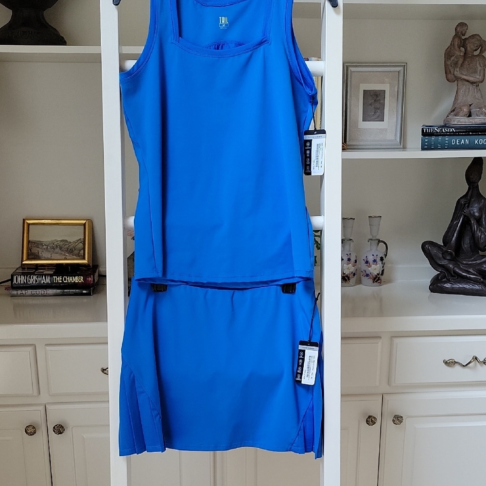Tail Women's Vibrant Blue Tennis Skirt/Tank Size M